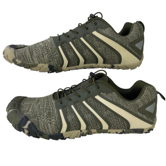 Oranginer Barefoot Men Minimalist Camo Green No Tie Lace Flexible Shoe NWOT S 13 main image 5